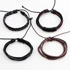 Bracelet Leather Men's Bracelet Leather Woven Multilayer Suit Simple Bracelet