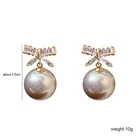 Pearl Fashion Diamond Stud Large Pearl Stud Earring Baroque Pearl Dainty Funky Earrings For Women