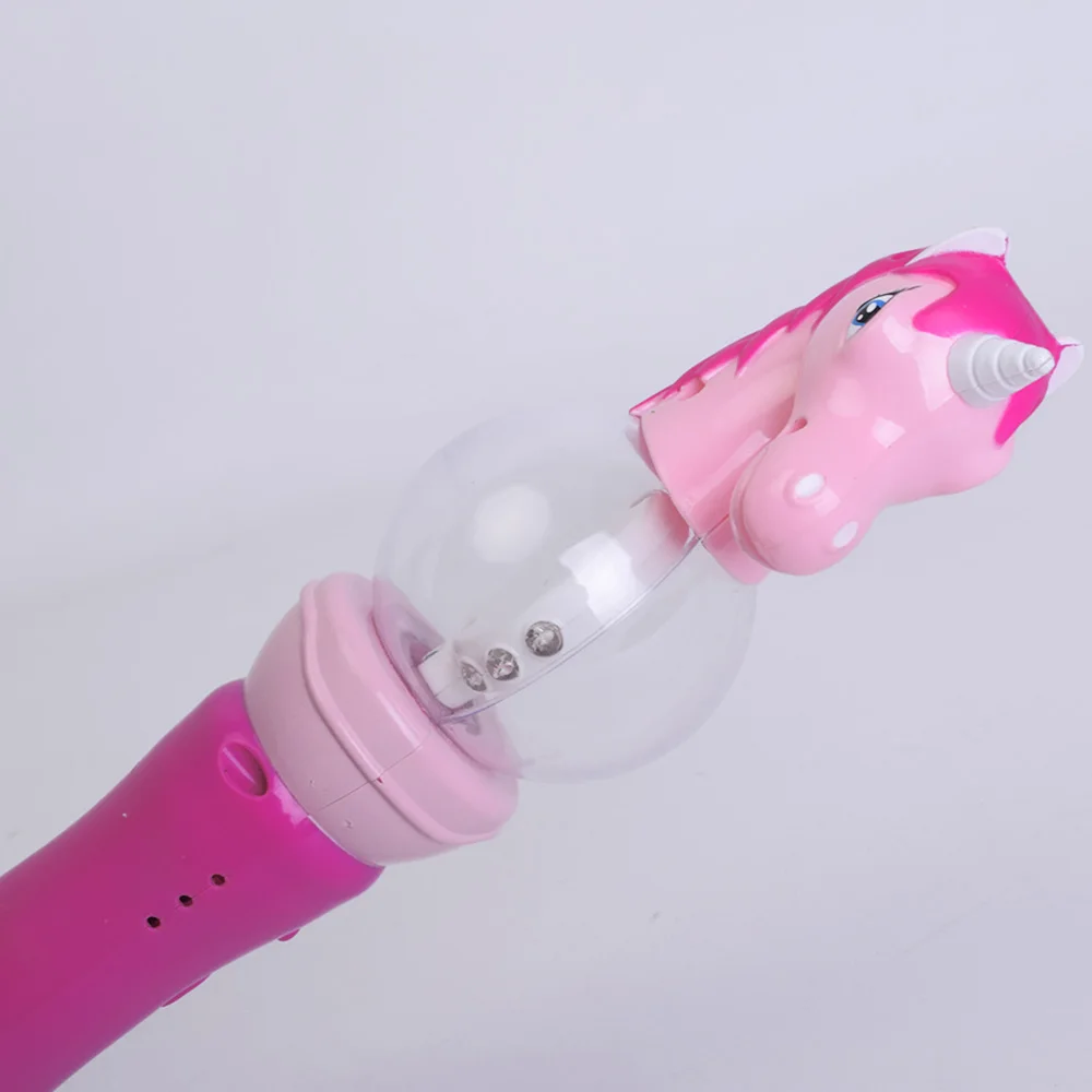 Light Up Unicorn Wand Double Ball Magic Spinning Wand Flashing Fairy