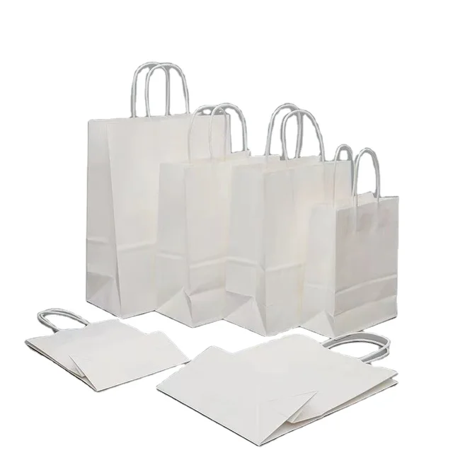 China Supplier Cheap Custom Coffee Takeaway Clothing Packaging Craft Bag Kraft Unicorn Shopping Paper Gift Treat Bag