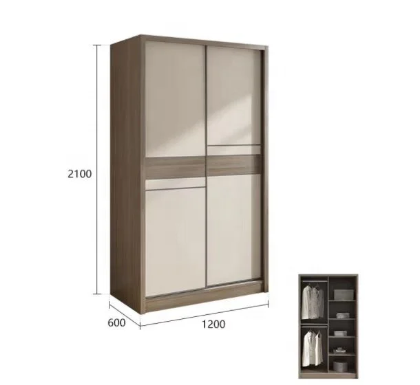 Oderncontracted combination wardrobe 1.2m sliding door wardrobe bedroom whole two Nordic wardrobe