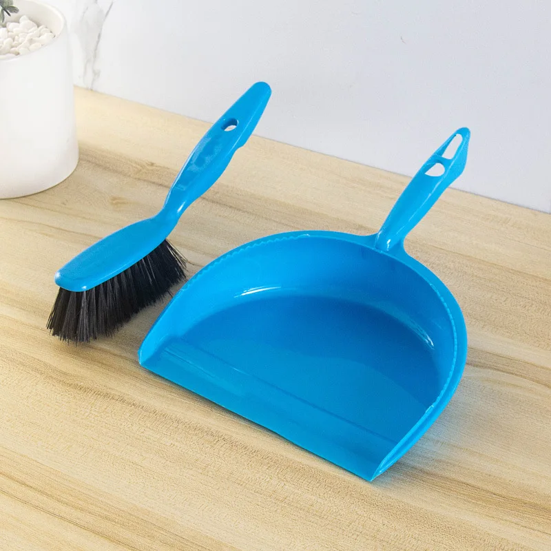 Portable Cleaning Brush and Dustpan Combo with Handle Reusable Mini Dustpan and Brush Set