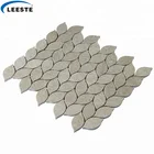 Mosaic Floor New Art Competitive High Quality Bathroom Kitchen Wall Floor Nature Stone Interior Decoration Leaf Cinderella Grey Marble Mosaic