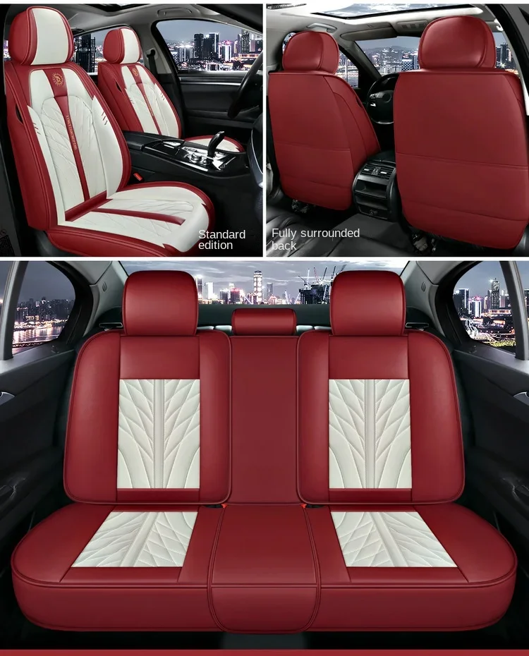 Universal Vehicle Sport Car Seat Cushion Leather Full Set Luxury Car