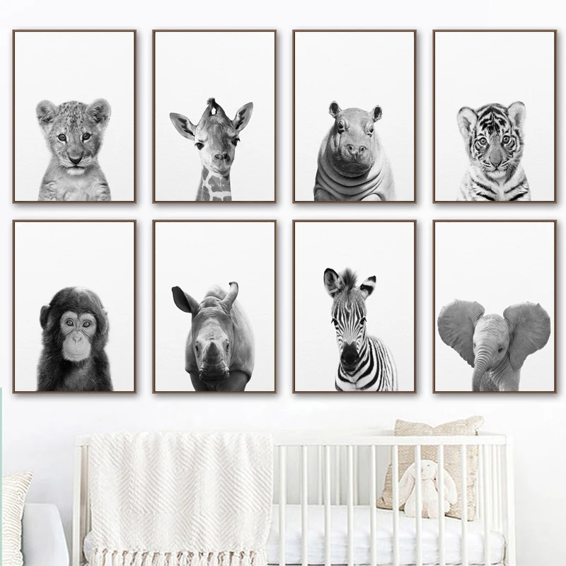 Nordic Style Safari Baby Animals Canvas Art Nursery Lion Deer Wall Art  Pictures Animal Painting Kids Bedroom Decoration Picture - Buy Animals  Canvas Art,Animal Painting,Canvas Art Product on 