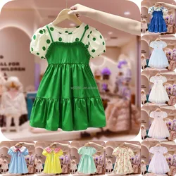 Amazon New Design Baby Girl Flower Embroidery Girl Lace Princess Party Celebration Tulle Summer Vintage Baby Dress