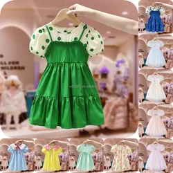 2023 New Summer Colorful Children's Pea Polo Fashion Princess Girl Dress