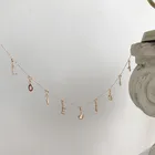 Silver Necklace Silver S925 Alphabet Numbers Pendants Silver DIY Letters Necklace