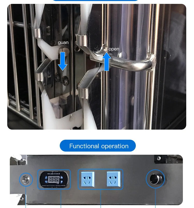 High Quality Thermostatic Stainless Steel Dog Pet Cages Houses Temperature Control & Oxygen Cabin