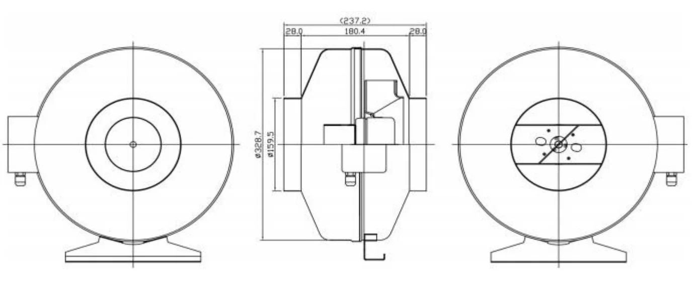 Inline Duct Fan, 160mm, 24V, Brushless, Centrifugal - detail 10
