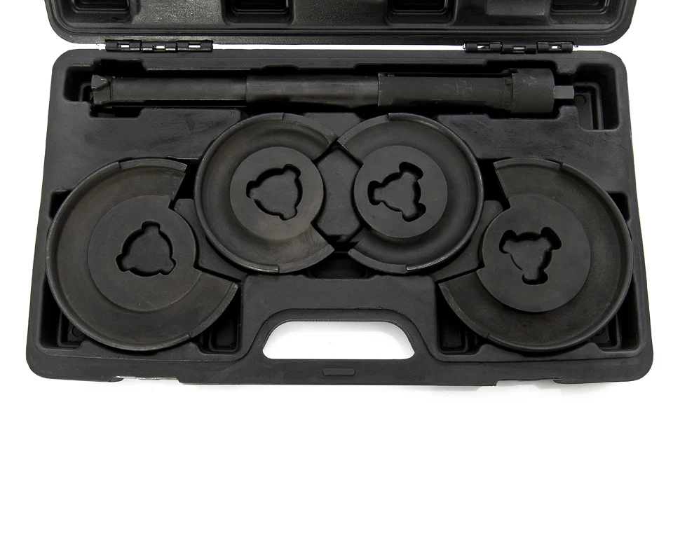 Strut Coil Spring Compressor Remove Telescopic Repair Tool Kit For