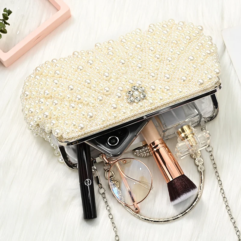 2022 Luxury High End Party Purses And Pearl Clutch Handbags Wedding Dress Dinner Ladies Evening Bags