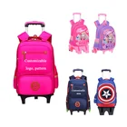 School Bag Factory Direct Sale Children Trolley School Bag Fashion Trolley Travel Case Backpack For Kids