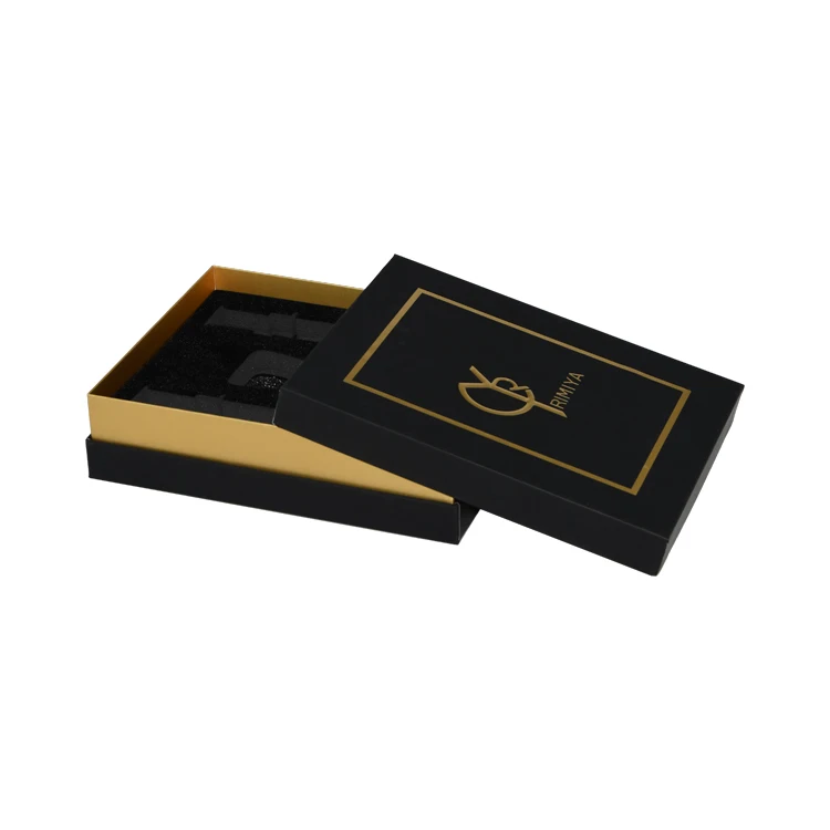 base cosmetic perfume gift box matt black paper box packaging
