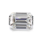 Loose Emerald Cut Luster Jewelry Loose Gemstone DEF Pure White 5X7 Emerald Cut White Moissanite Stone