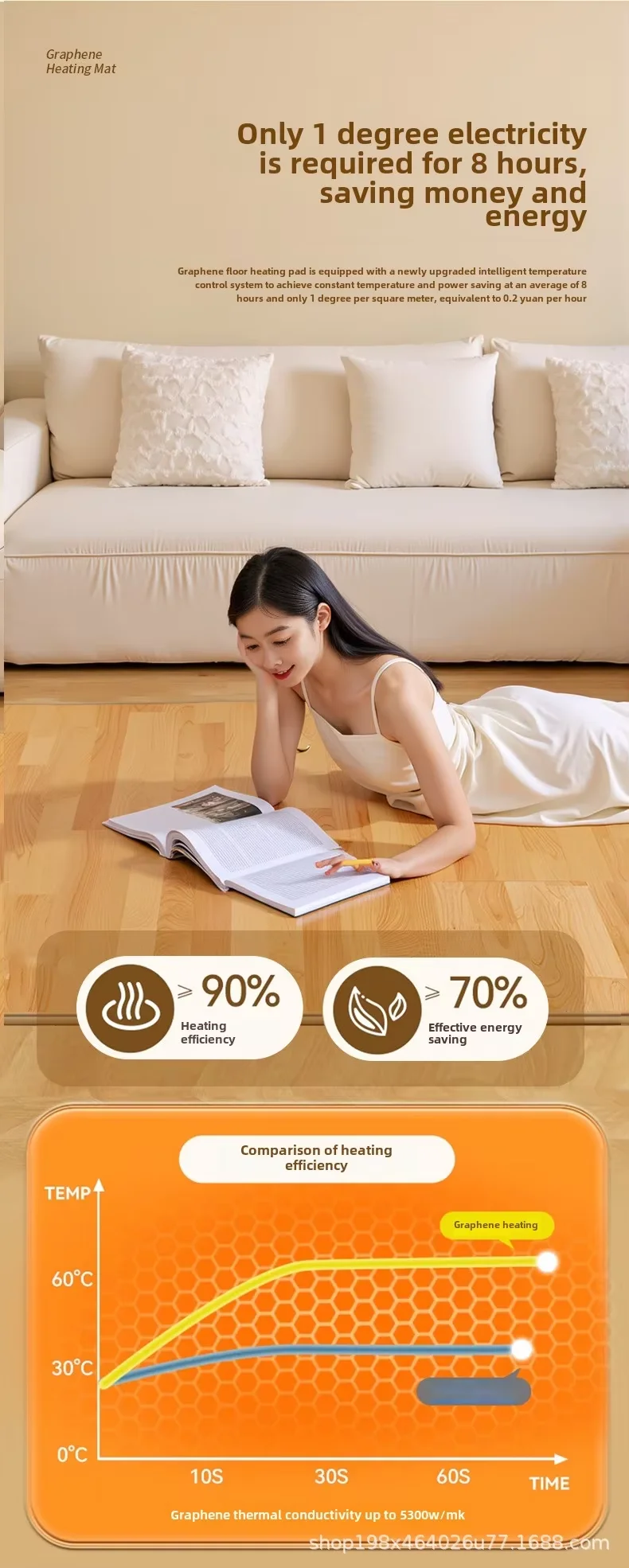 Electric Heating Pad Blanket, Portable, Waterproof - detail 18