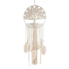 Bohemian Macrame Dream Catcher Handmade Woven Wall Hanging Decor Friend Gift Wedding Backdrop Home Decor Dreamcatcher