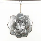 Silver Low Price Factory Direct Country Modern Home Decor Silver Hanging Flower Metal Art And Crafts
