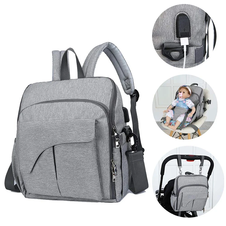 New Model Customized Diaper Bag With Seat Baby Diaper Bags Backpack For