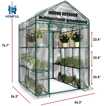 HOMFUL Easily Assembled PVC Greenhouse Kit Mini Garden Greenhouse Used For Outdoor And Indoor