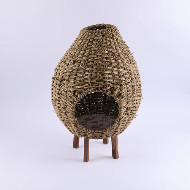 Cat Bed Basket Nest Round Cotton Material Design Washable Pet Cat Rest Sleeping Cute House Lounge Four Seasons Universal