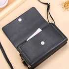 Lady Hot Sale Fashion Lady Credit Card Phone Wallet PU Material Zipper Phone Wallet With Handle