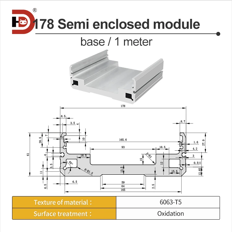 178 Wide Aluminum Profile Slide Table Linear Linear Motion Platform Slider XYZ Automatic Robotic Arm Aluminum 178 Module details