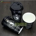 8oz Coffee Oem Custom Logo High Quality Biodegradable 8oz 10oz 12oz 16oz Double Wall Paper Coffee Cups