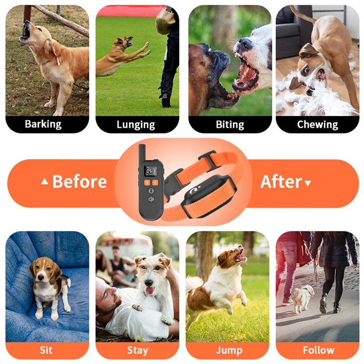 2024 New Design 3300 Feet Remote Control Electric Barking Training Dog
