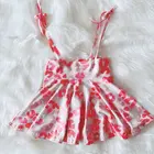 Skirt Skirts 2022 Wholesale Valentine's Day Skirt Girl's Suspender Swing Skirts Toddler Pink Leopard Printed Skirt