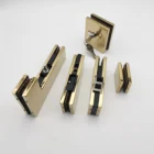 Patch Fitting Series Dubai Building Project Popular Tempered Glass Door Golden Aluminum Body Patch Fitting Series