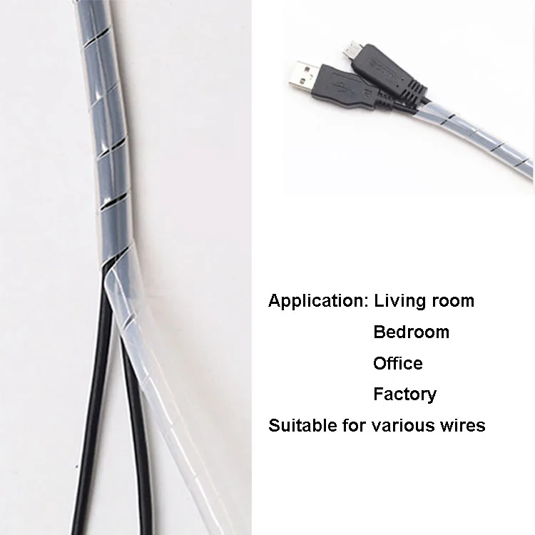 Good Quality Manufactured flame retardant plastic spiral wrap cable wrap spiral wrapping manager rod band