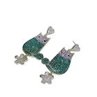 Earrings Opal Latest Product 925 Silver Needle Colored Cat Fancy Earrings Jwellary Earrings Opal Earrings