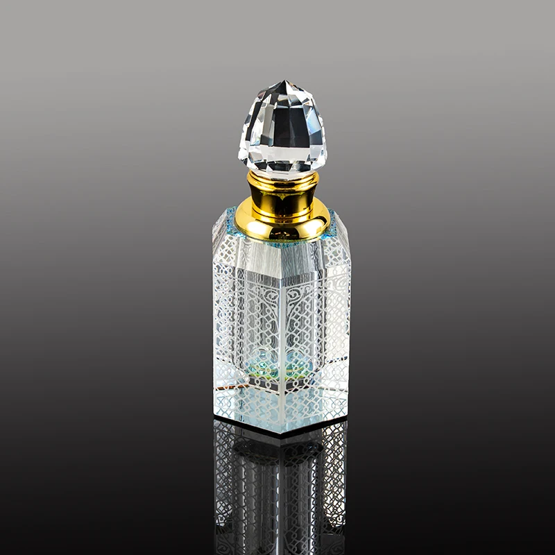 product new design pattern can be customized 12ml glass empty bottle texture fashionable crystal perfume bottle-7