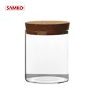 Jars Glass Jar Glass Glass Airtight Jar Storage Candy Jars Airtight Glass Storage Jar Wooden Lid Storage