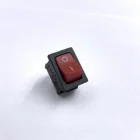 Amp JEC JS-606A-Q-RB-3H 6A 250V Square Red Button Single Pole Double Throw 30 Amp Rocker Switchs