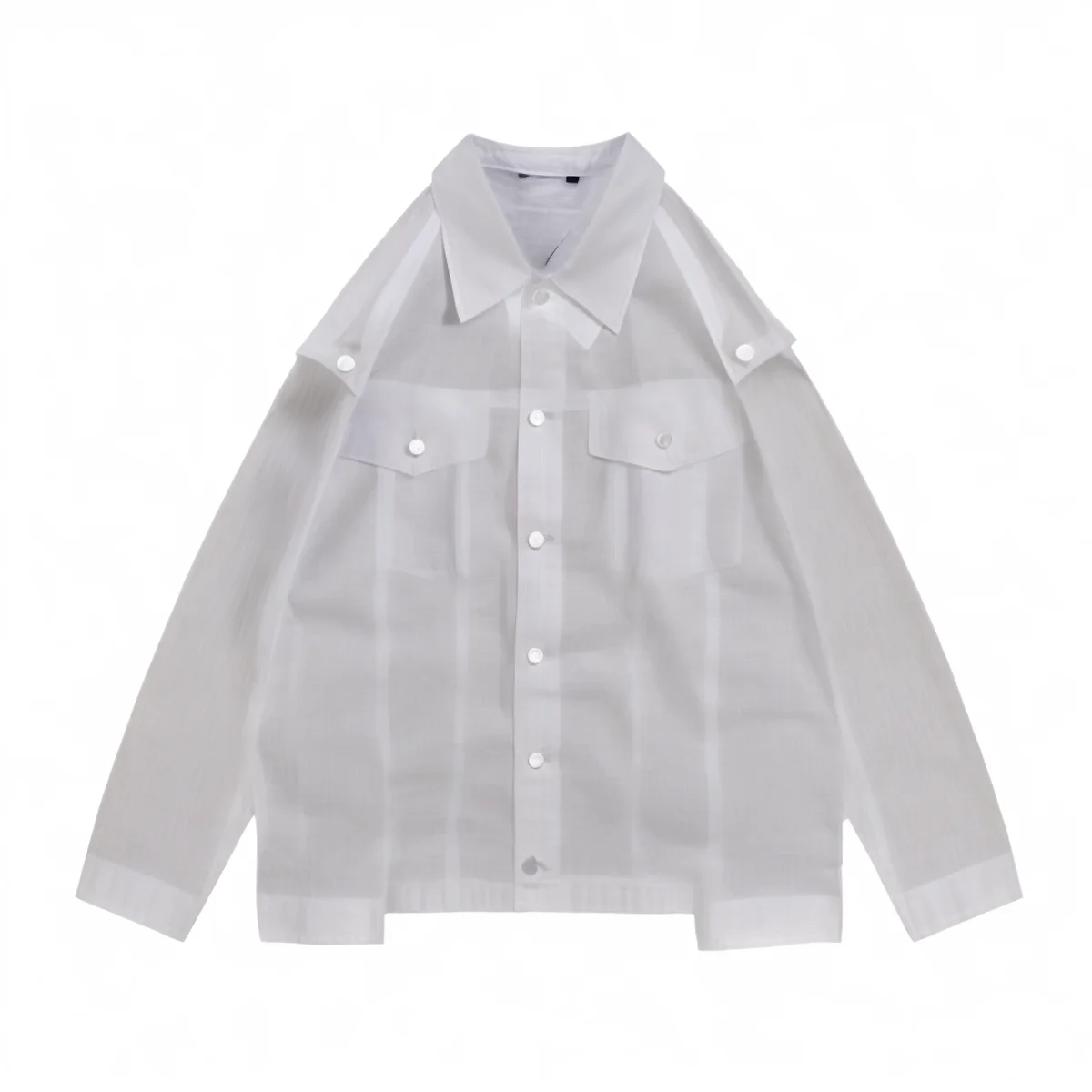 Custom Fashionable Loose Jeans Jacket Streetwear Casual Detachable Sleeves 2 in 1 Vest Denim Jacket for Men factory