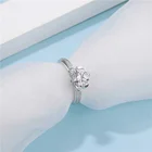 Rings Abiding Jewelry Factory Custom Engagement Jewelry Wholesale GRA Luxurious 6.5mm 1CT Moissanite Rings