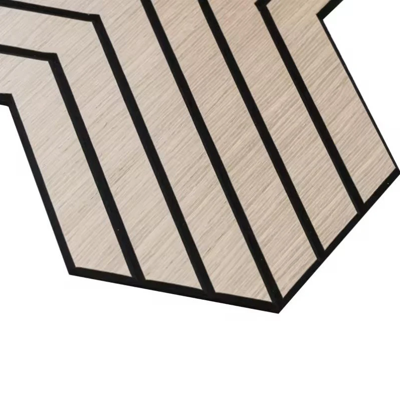 Natural Sound Absorbing Proof Acoustic Slat Wooden Wall Panels Wood Acoustic Wall Panels