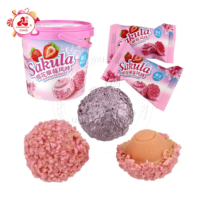 2021 new explosion pulp sakula strawberry cream flavor crispy