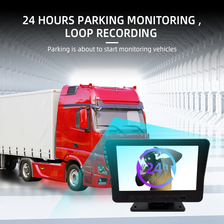 product wemaer 7 inch screen forklift front and rear view camera forklift safety device voice control truck monitor for forklift truck966-2