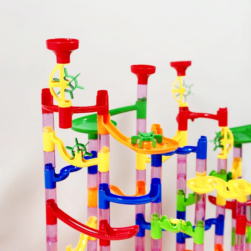 Intelligent DIY Plastic Marble Run Building Blocks Toy Kids Educational Construction Toy Big Marble Run Track