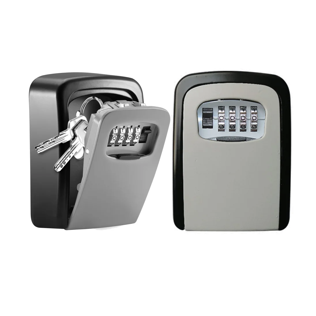 4 Digit Password Combination Key Lock Box Outdoor Wall Mounted Security Storage 