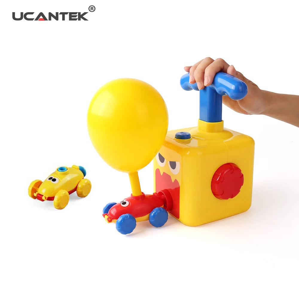 Two-in-one Balloon Launcher & Powered Car Toy Set Inertial Power Education Toy 