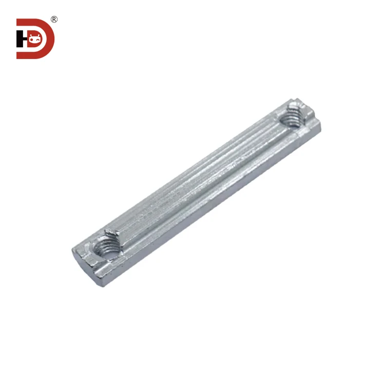 Aluminum Fastening Accessories 30/40 Double Hole 3060/4080 Slider Nut, Rectangular Boat Shaped M6/M8 Carbon Steel Material Nut manufacture