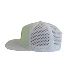 Sports Cut Caps And Caps Custom Flat Brim Sports Cap Laser Cut Cap Breathable Snapback Cap With Spandex Fabric