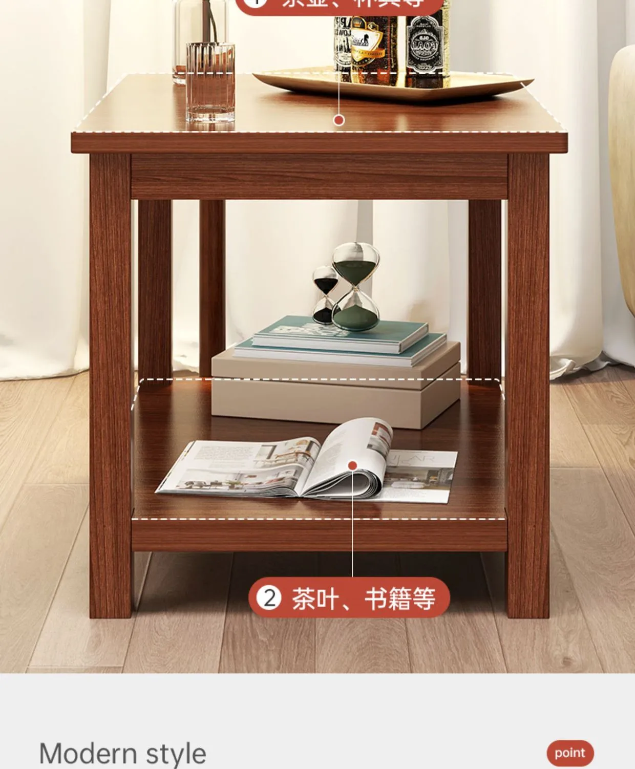 Wholesale New design wooden bedside table Rustic Solid Wood Coffee Table Tea Table home furniture living room office desk