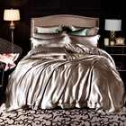 Silk Silk 19MM/22MM/25MM 100% Mulberry Silk Fitted Sheet Comfortable Silk Duvet Cover Washable King Size Bedding Set