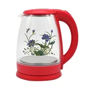 Red Glass electric kettle