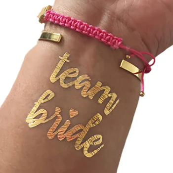High Quality Gold Flash Pineapple Tattoo Sticker Wilderly Bride Wedding Temporary Tattoos